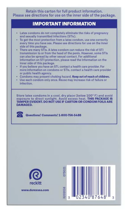 杜蕾斯 Durex Air Large (XL) 超薄貼身安全套