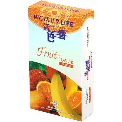 Wonder Life 蜜蜜果雜錦果香乳膠安全套 / 33mm / 12片