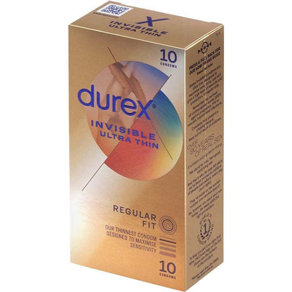 Durex｜Invisible Ultra Thin 超薄敏感乳膠安全套｜34mm｜10片
