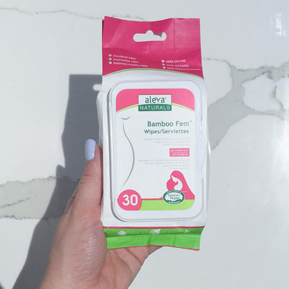 Aleva Naturals 竹纖維女性私密抗菌濕紙巾｜30片