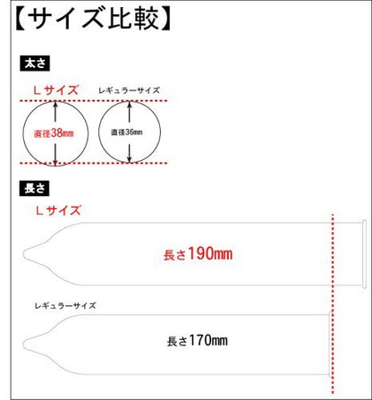相模 Sagami Original 0.02mm L-Size 加大碼安全套 / 38mm / 10片裝