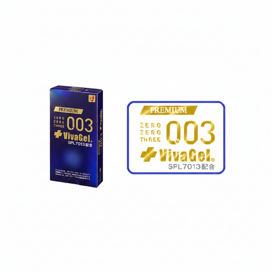 岡本 Okamoto Premium 0.03 VivaGel 抗病毒潤滑劑安全套（10片裝）