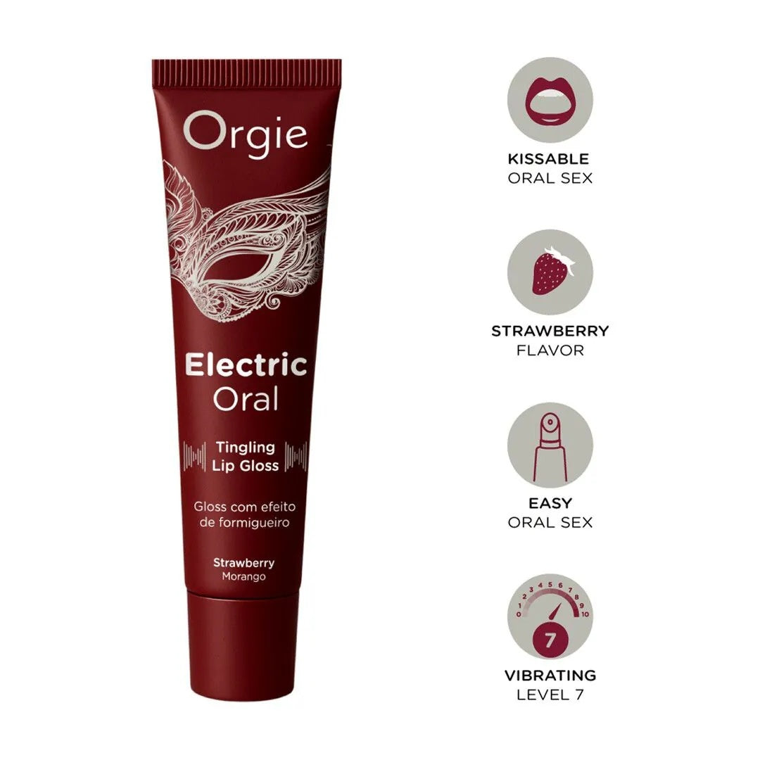 Orgie｜Electric Oral 草莓味口交震感唇蜜｜感官提升液 10ml