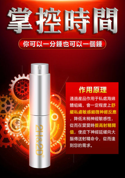 2H2D｜倍力挺男士延時噴霧｜白金版｜10ml