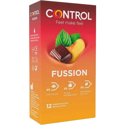 Control Fussion 雜錦香味乳膠安全套｜34mm｜12片