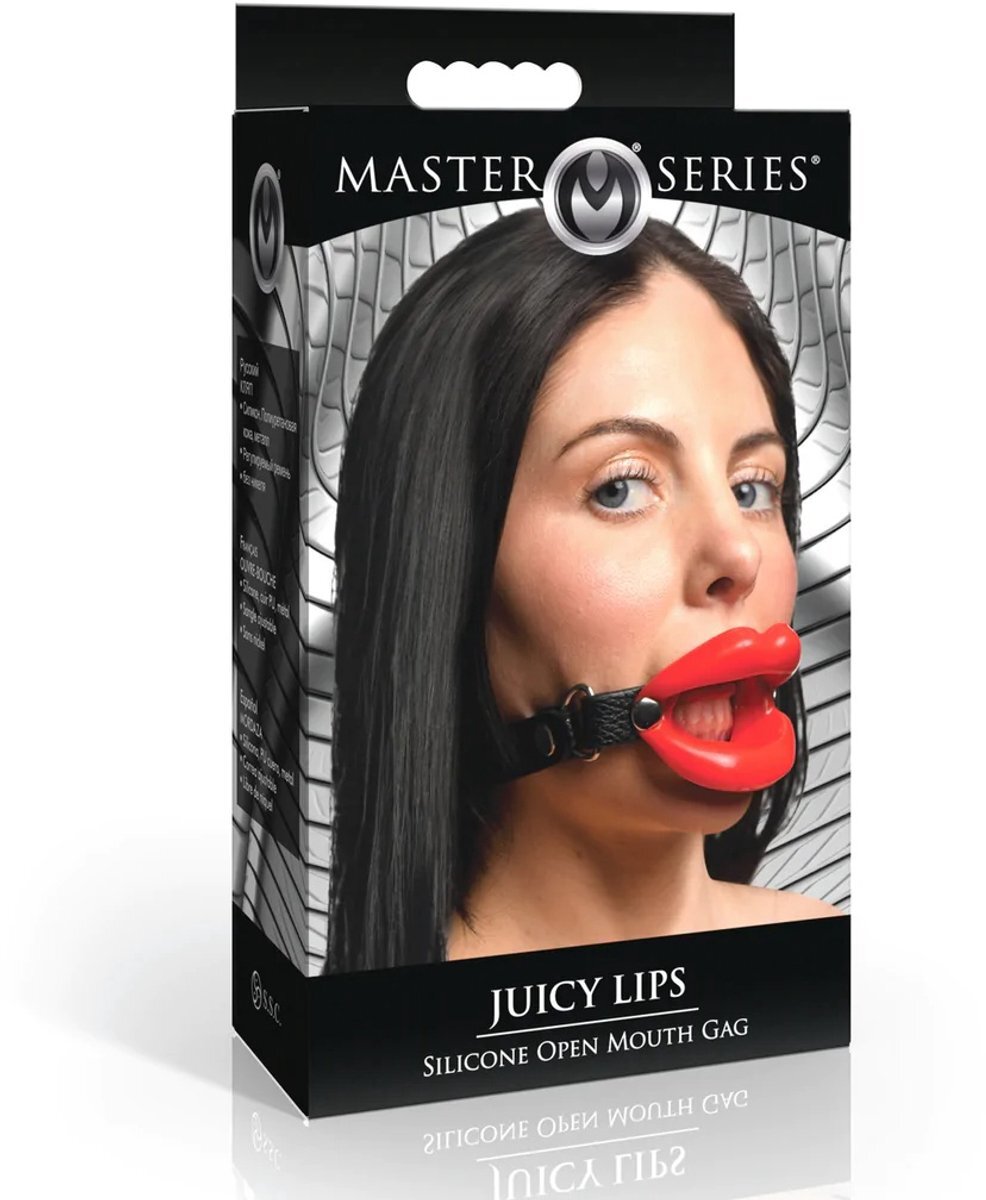 Master Series｜Juicy Lips 唇形矽膠開口鎖口球