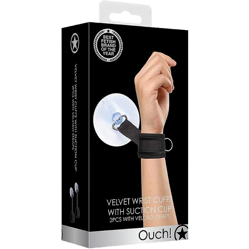 Ouch Velvet 天鵝絨吸盤手腕扣｜2件裝