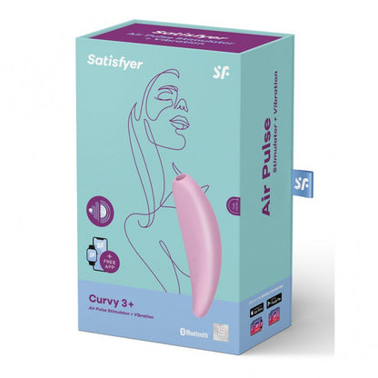 Satisfyer Curvy 3+ 陰蒂空氣脈衝吸啜震動器｜藍牙App｜粉紅