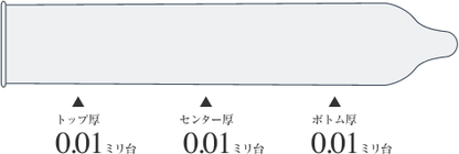 岡本 Okamoto 0.01mm 水系聚氨酯L加大碼安全套 / 38mm / 3片裝