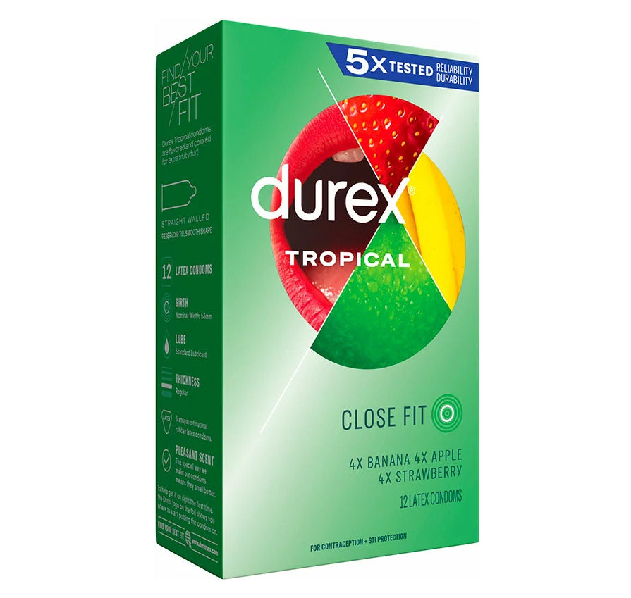 杜蕾斯 Durex Tropical 水果味安全套 / 49mm-53mm / 12片裝