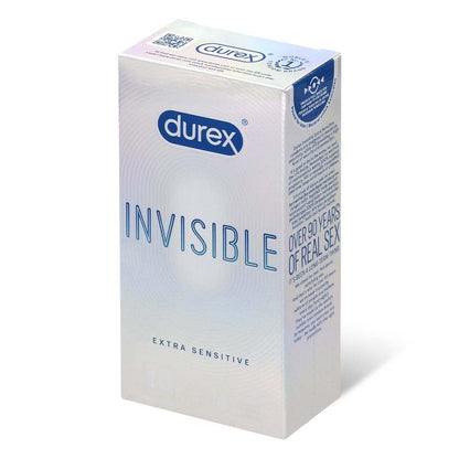Durex Invisible 極薄敏感安全套｜透明天然乳膠｜10片