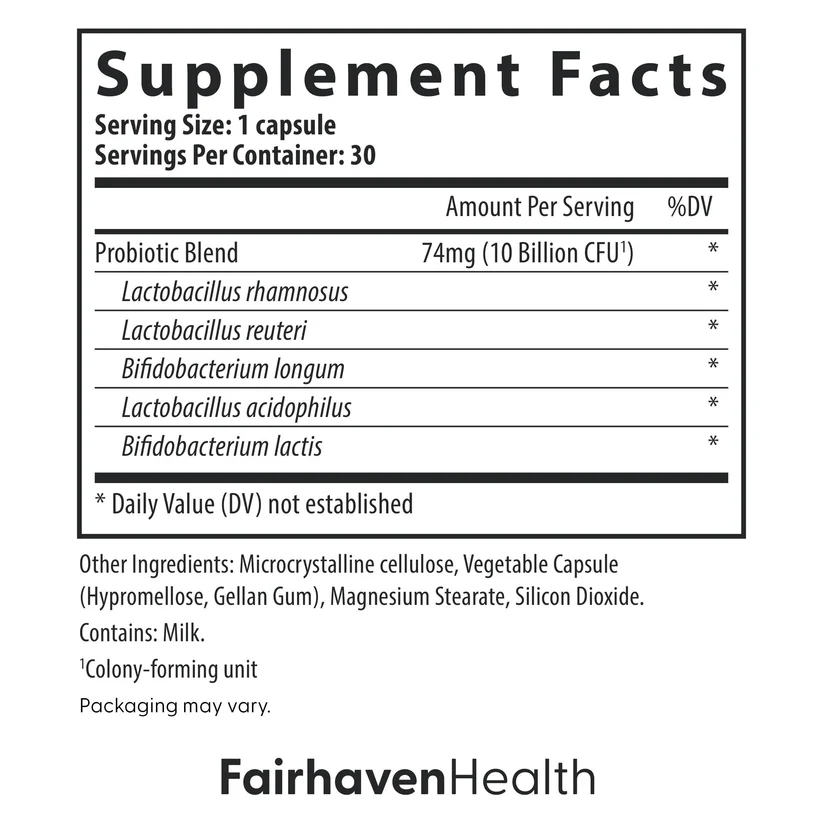 Fairhaven Health IsoFresh® 女性陰道益生菌 100億CFU五菌株｜30粒