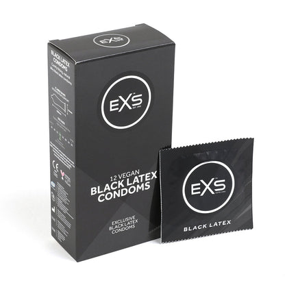EXS Black Latex Comfy Fit 黑色乳膠安全套 / 54mm / 12片