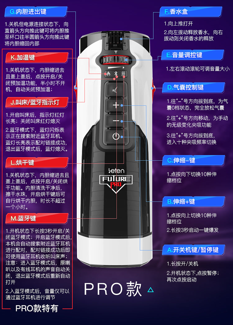 Leten 雷霆｜暴風未來艙708暖感伸縮電動飛機杯