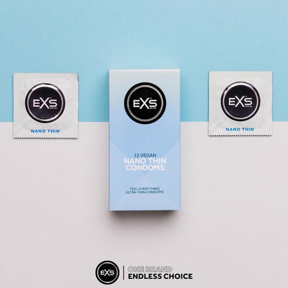 EXS Nano Thin 超薄乳膠安全套 / 53mm闊度 / 12片裝