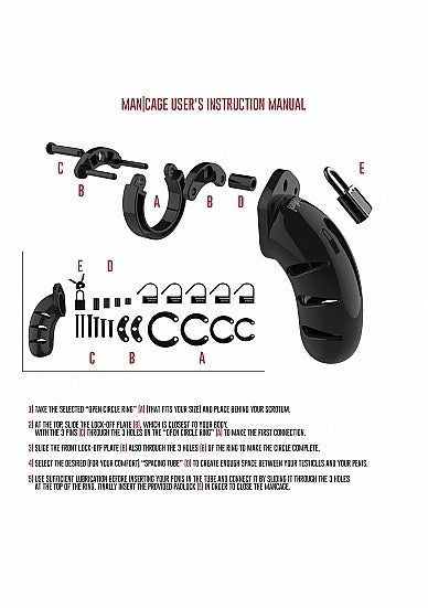 ManCage 3.5吋低敏聚碳酸酯貞操鎖