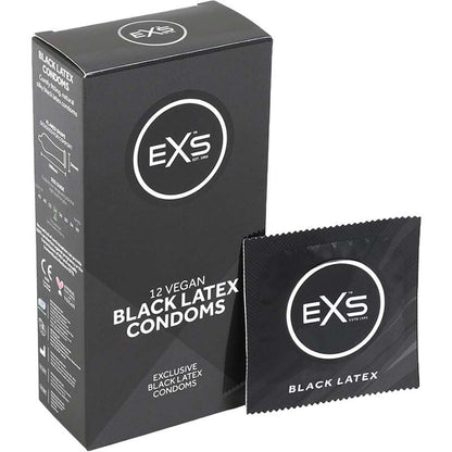 EXS Black Latex Comfy Fit 黑色乳膠安全套 / 54mm / 12片
