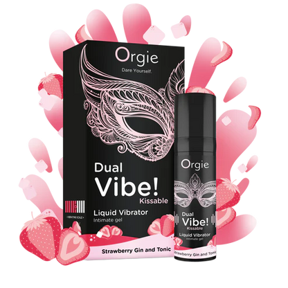 Orgie Dual Vibe 草莓琴湯尼味酥麻震感口交凝膠 - 15ml