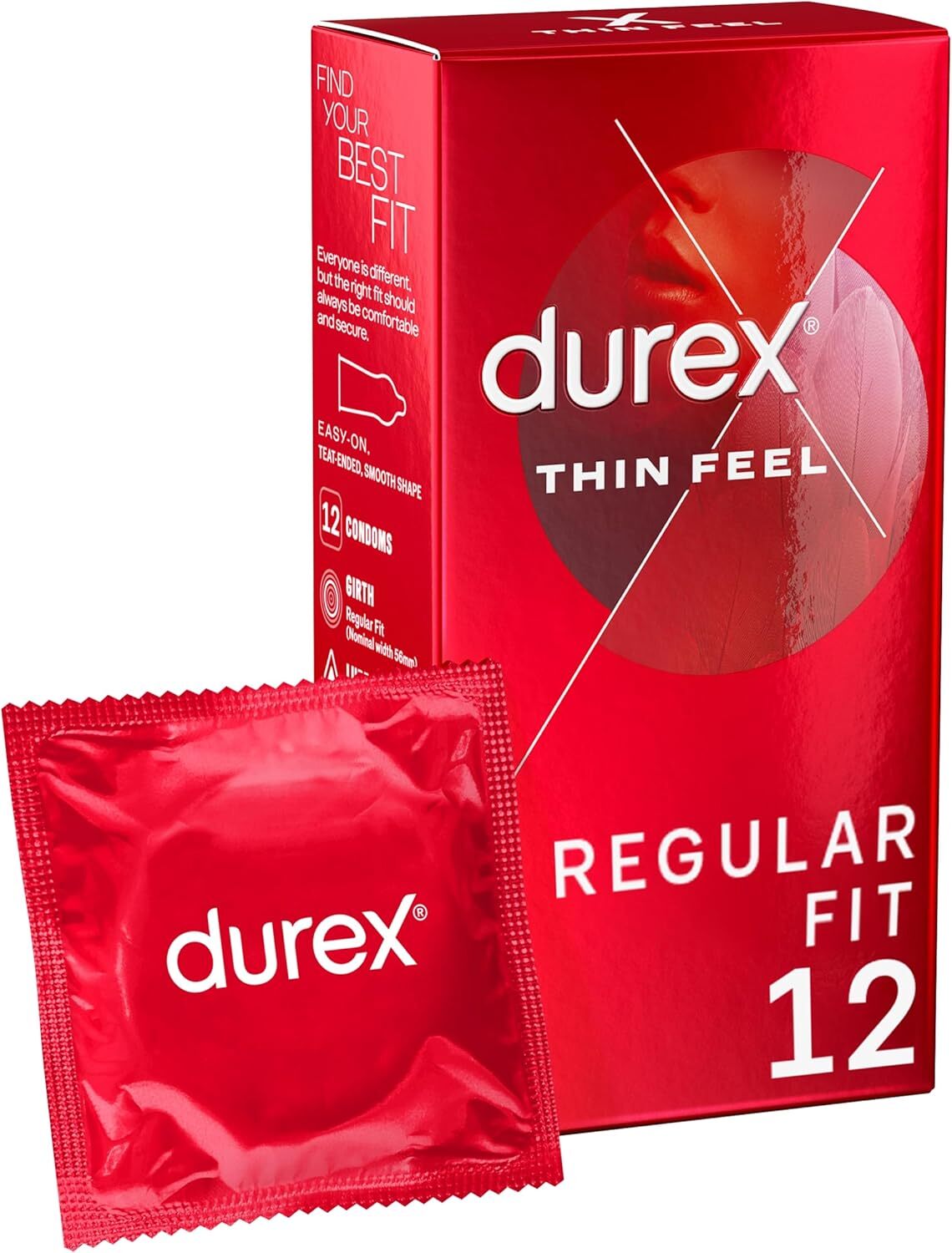 Durex 杜蕾斯 Thin Feel 薄感乳膠保險套 / 36mm / 12片裝