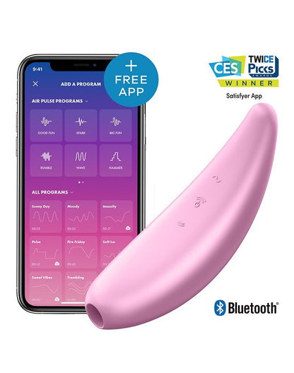 Satisfyer Curvy 3+ 陰蒂空氣脈衝吸啜震動器｜藍牙App｜粉紅