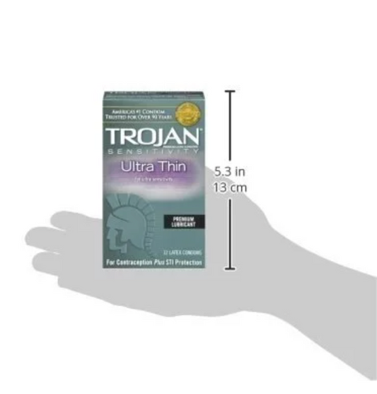Trojan 戰神 Ultra Thin 超薄潤滑安全套 / 34mm / 12片
