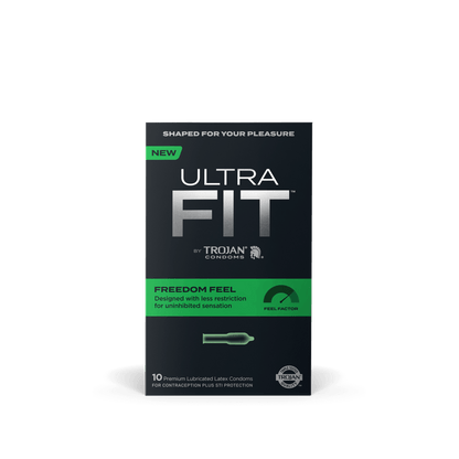 Trojan 戰神 Ultra Fit Comfort Feel (Ultra Flared) 前半寬身乳膠安全套 / 34.7mm / 10片裝