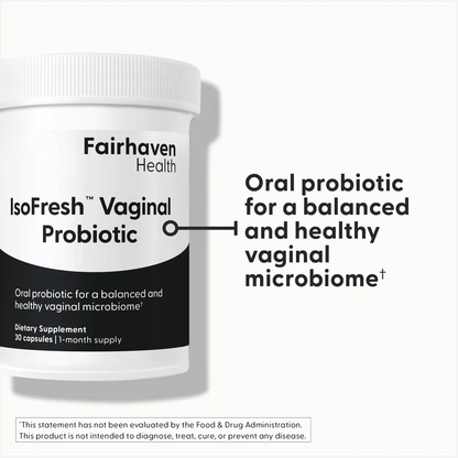 Fairhaven Health IsoFresh® 女性陰道益生菌 100億CFU五菌株｜30粒