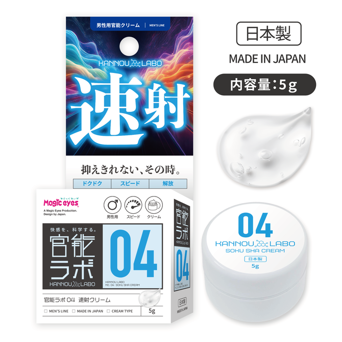 Magic Eyes 官能實驗室04速射乳霜｜男士循環提升 5g