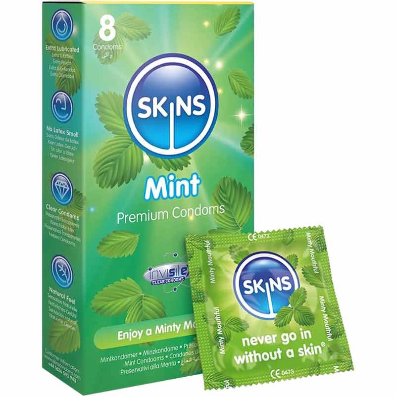 Skins Mint 薄荷味安全套/35mm/8片