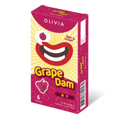 Olivia｜葡萄香味口交膜｜天然乳膠｜6片