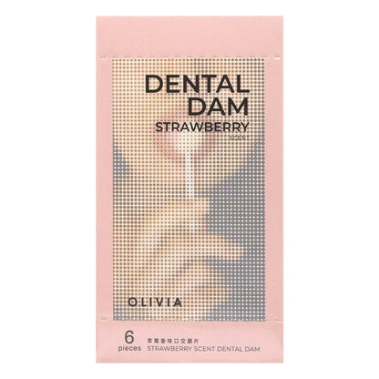 Olivia 奧莉維亞艷色草莓香味口交膜｜6片