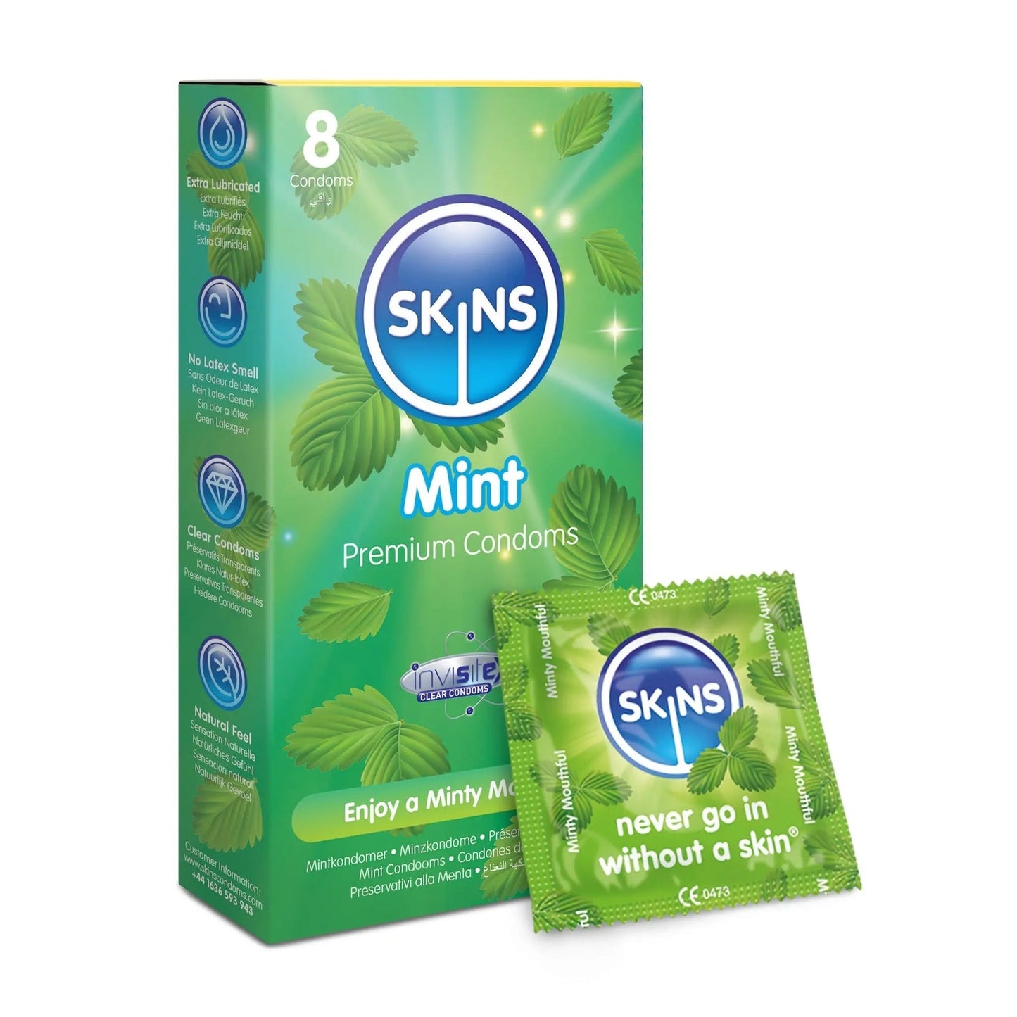 Skins Mint 薄荷味安全套/35mm/8片