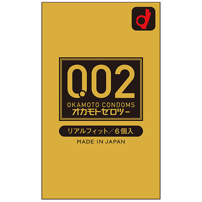 岡本 Okamoto 0.02mm Real Fit 貼身安全套 / 36mm / 6片裝