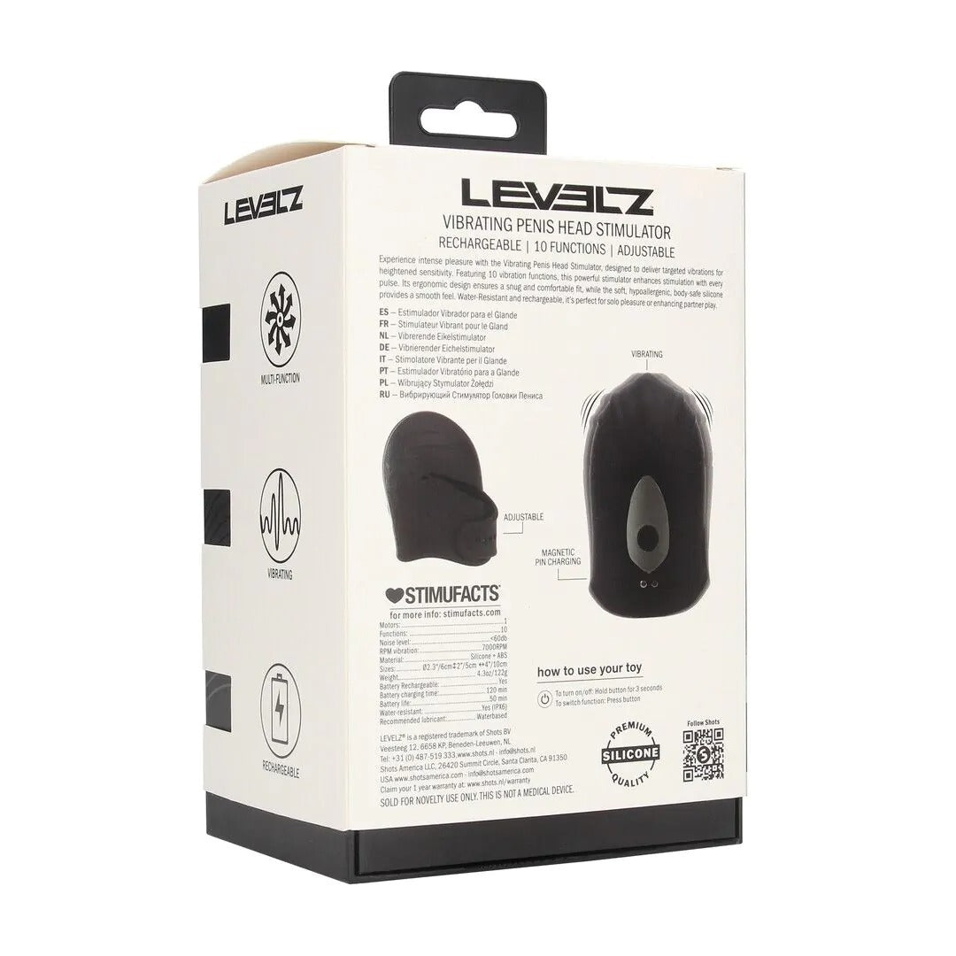 Levelz 龜頭震動刺激器｜可調式防水矽膠