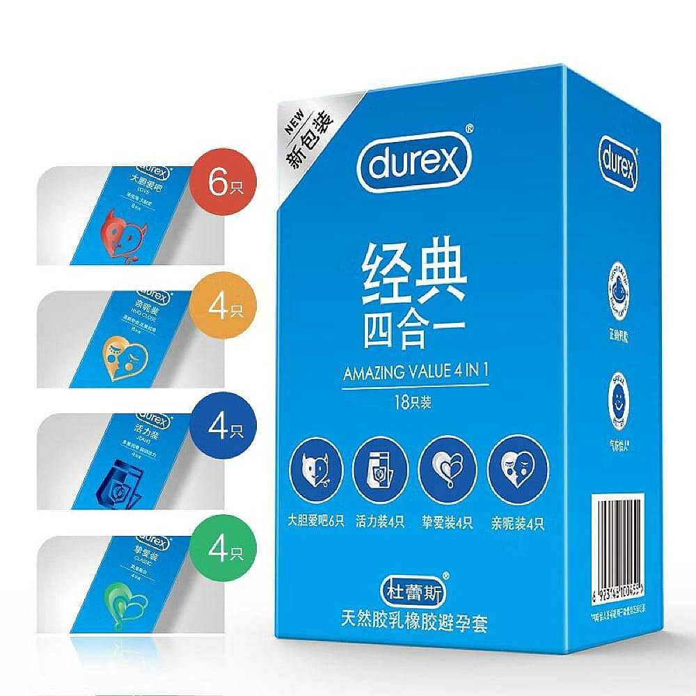 杜蕾斯 Durex 四合一雜錦安全套｜33mm｜18片裝