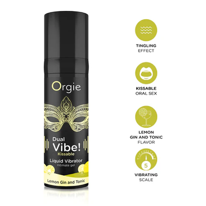 Orgie Dual Vibe 檸檬琴湯尼味｜酥麻震感親密凝膠 15ml