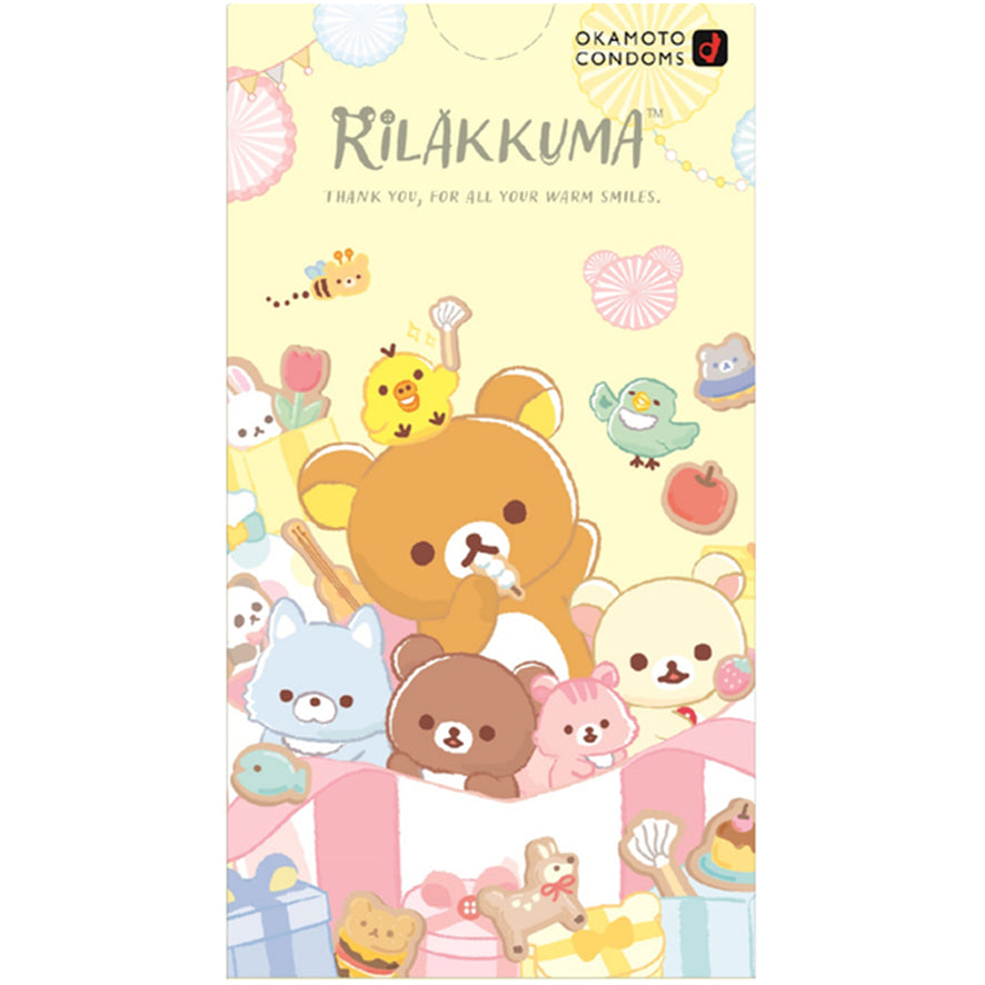 岡本 Okamoto 鬆弛熊 Rilakkuma 透明質酸果凍潤滑安全套 / 33mm / 10片裝