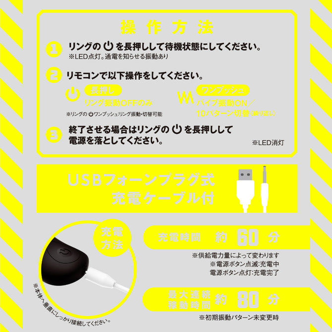 HATOPLA｜Punitto Ring 雙環會陰震動鎖精環