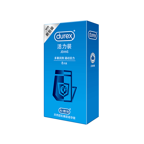 Durex Jeans 多量潤滑活力乳膠安全套｜33mm｜8片裝
