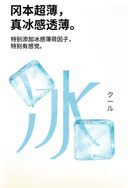 岡本點子冰冰乳膠安全套／34mm／10片裝