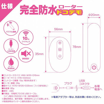 SSI Japan｜Docodemo IPX7完全防水遙控震蛋