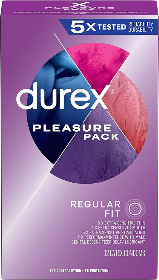 Durex｜Pleasure Pack 雜錦安全套｜36mm｜12片裝