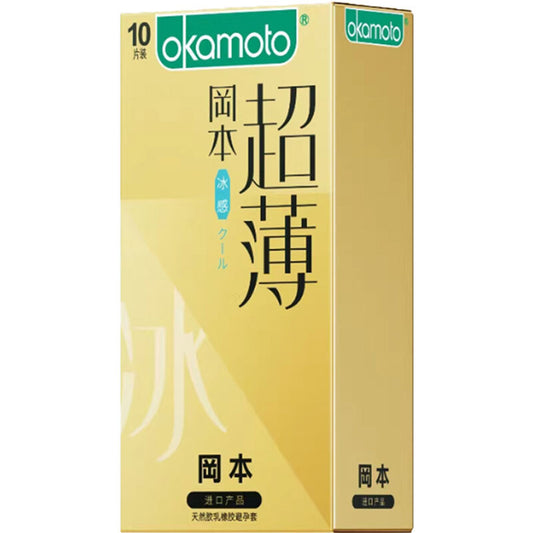 岡本點子冰冰乳膠安全套／34mm／10片裝