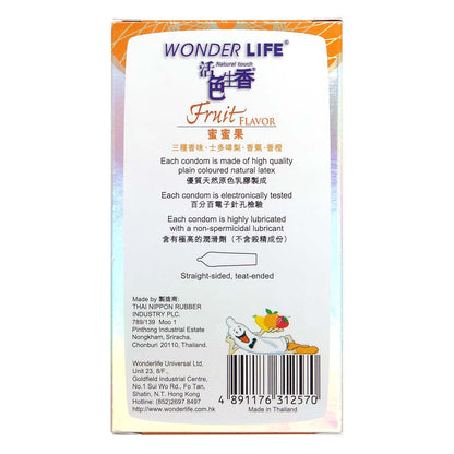 Wonder Life 蜜蜜果雜錦果香乳膠安全套 / 33mm / 12片