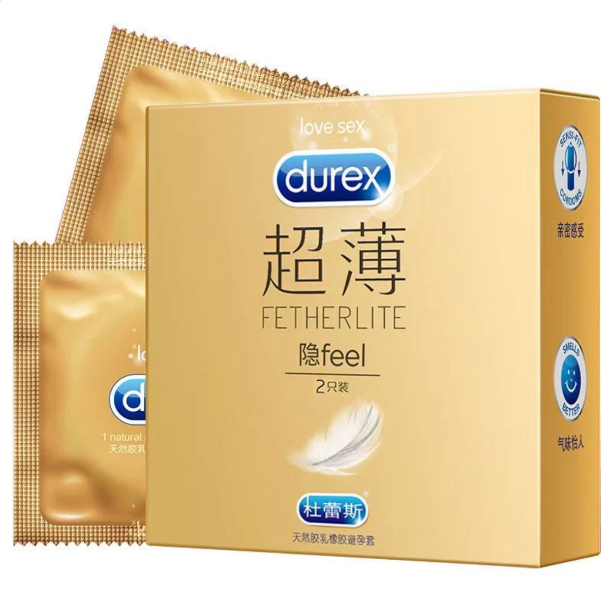 Durex Fetherlite Feel 超薄隱形保險套｜33mm｜2片裝