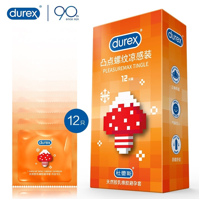 Durex 杜蕾斯 凸點螺紋涼感安全套｜33mm｜12片裝