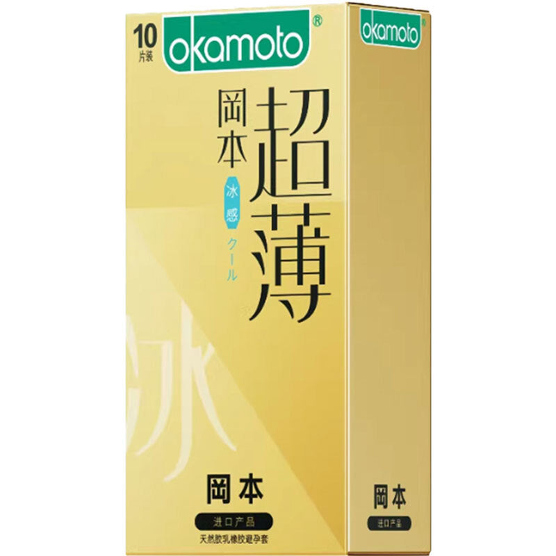 岡本點子冰冰乳膠安全套／34mm／10片裝