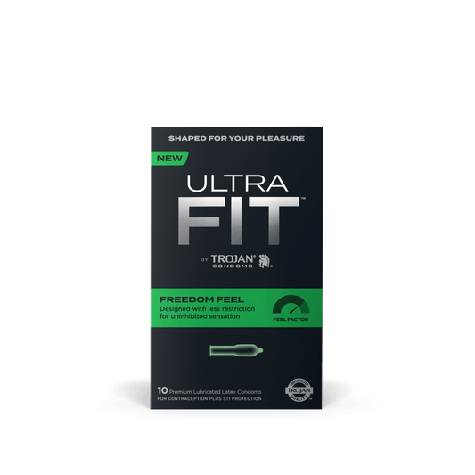Trojan 戰神 Ultra Fit Comfort Feel (Ultra Flared) 前半寬身乳膠安全套 / 34.7mm / 10片裝