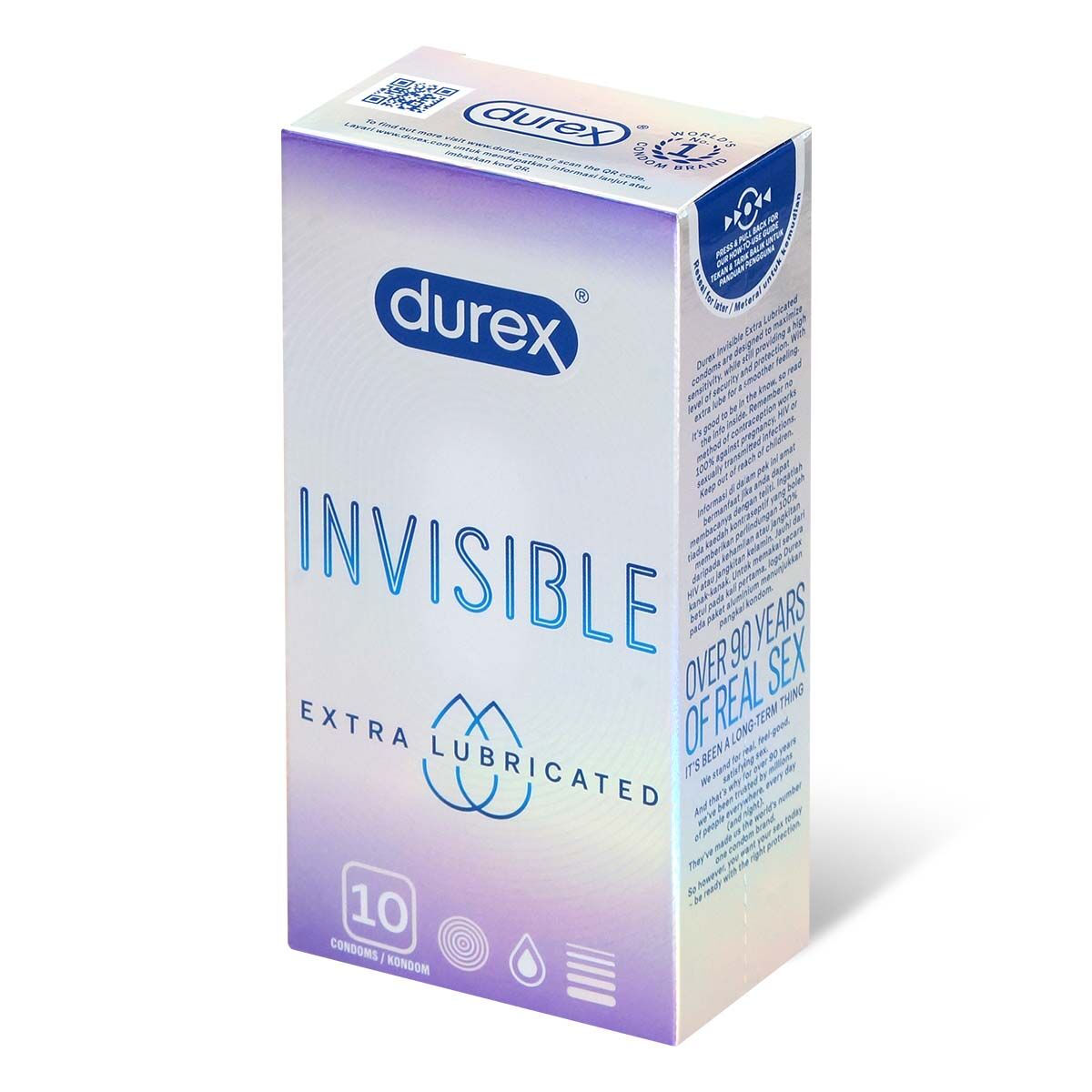 Durex｜Invisible 極薄倍滑安全套｜33mm｜10片