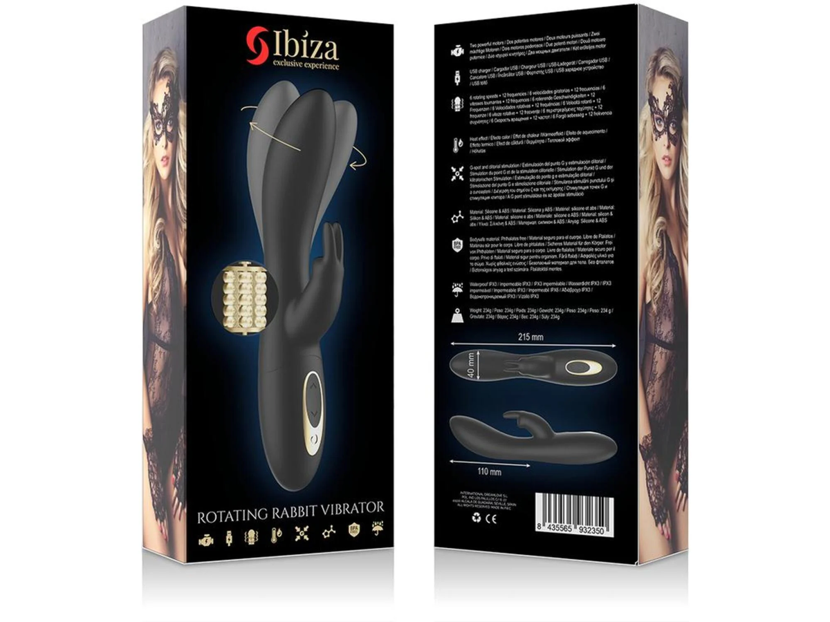 Ibiza 回轉滾珠兔耳棒｜12頻6速雙刺激